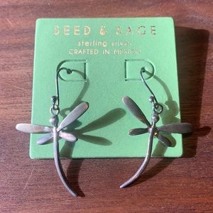Silver Dragonfly Earrings